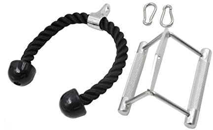 Rudergriff Trizepsseil Parallelgriff Kabelzug Griff Set Griffe für Latzug Trizeps Kabelzug Seilzug Griff Fitness Krafttraining Griffe Kraftstation Zubehör Griffe Set