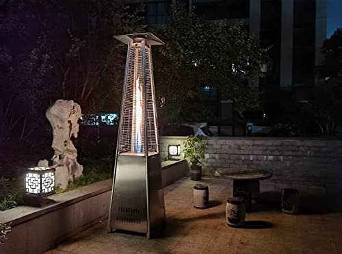 Ross James Luxury Garden Furniture Stainless Steel 13KW Pyramid Gas Heater including Cover