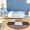 THE RUGS Area Rug – Modern Luxury Shaggy Rug, Multicolour Pattern Carpet, Ultra Soft for Bedroom, Living Room, Kids Room, (120 cm Round, Brown)