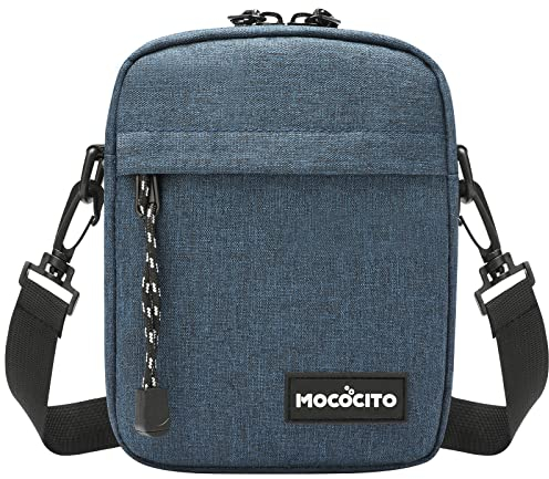 MOCOCITO Schultertasche, Messenger Taschen für Herren, Schultertaschen für Herren, Alltag, Outdoor, Wandern, Arbeit, Reisen, Schultertasche für Herren und Damen, Denimblau…