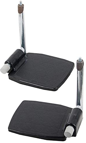 SKUWAG Rollstuhl-Fußstütze, Kunststoff, Aluminium, Metall, Langlebig, 1,9 cm, 2 cm, 2,2 cm, Schwarz