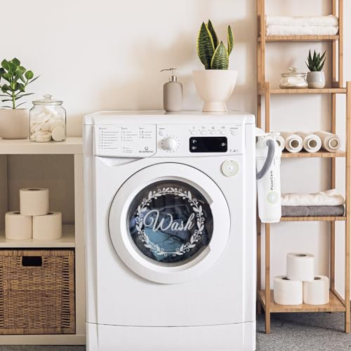 SUPERDANT Wash & Dry Quotes Pegatinas de Pared Vinilo Decoración de la Pared Pegatinas DIY Saying Wall Art Decal Sticker para Lavandería Decoración Del Hogar pálido 590x300 mm