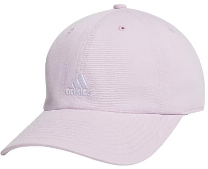 adidas Women's Saturday Relaxed Fit Adjustable Hat, Orchid Fusion Purple/White, One Size