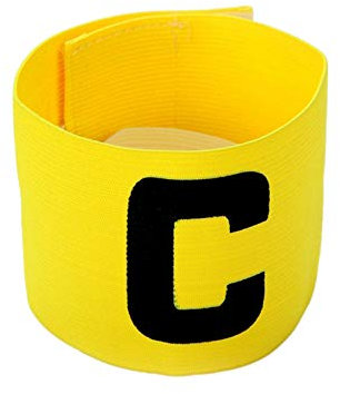 Fußball-Kapitänsarmbänder, verstellbar, Fußball-C-Logo, Aufzieh-Typ, Armband für Erwachsene und Jugendliche, Kapitänsband, Fußball, Senior, Junior, Kapitäns-Armband für Fußball, Hockey, Rugby, Netball