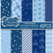 MIAHART 45 Blatt Merry Christmas Pattern Paper Set 10 Designs Festival Dekoratives Bastelpapier doppelseitig für die Kartenherstellung, Scrapbook, A4 Größe-Blau und Weiß