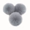 10 STK 6cm Pompons Kunstfell Kaninchenfell Fellbommel,Kunstpelz Pom Pom Ball Plüschbälle Bommeln für DIY Handwerk Mützen Anhänger Dekoration Damen Mädchen Taschenanhänger Schlüsselanhänger,Grau