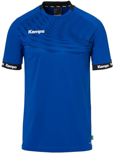 Kempa Wave 26 Shirt Tee Shirt t-Shirt de Sport à Manches Courtes Vetement Fonctionnel Handball Gym Jogging Running Maillot Homme , Bleu Roi/Bleu Marine, M