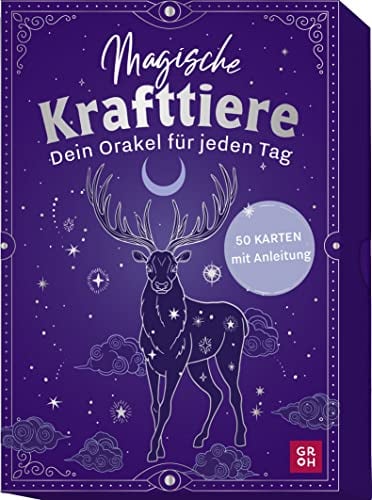 Magische Krafttiere – Dein Orakel für jeden Tag: 50 Karten mit Anleitung | Illustrierte Krafttierkarten in edler Box | Tipps & Impulse für achtsame Rituale im Alltag (Orakelkarten)