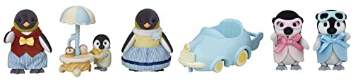 SYLVANIAN FAMILIES 5694 Familia Pingüino - Casa de muñecas & 5695 Bebés Pingüino - Ride 'n Play - Casa de muñecas
