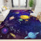 TEMLAN Universum des Sonnensystems Teppiche Gegend, Sternenhimmel des Cartoon-Universums Kurzflor Teppiche für Wohnzimmer, Schlafzimmer, Kinderzimmer, Büro, etc 40 x 60cm