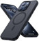 Lamicall Case for iPhone 15 Pro Max for Magsafe, [Anti-Slip Edge] Magnetic Phone Case for iPhone 15 Pro Max, Military Grade Shockproof Bumper, Protective Translucent Matte Hard Slim Cover 6.7” - Black