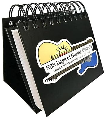 2024 Schreibtisch Kalender Kreativer Gitarren akkord Kalender 2024 Tages Kalender Gitarren Geschenk für Anfänger Schüler Lehrer