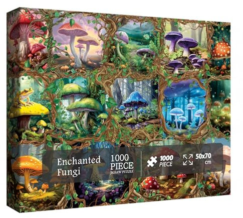 BBOLDIN Pilz-Puzzle für Erwachsene, 1000 Teile, Natur, Karton, Jigsaw, Puzzle, 1 Set, 1000 Stück, 1000 Teile, 1 Box, Erwachsener, Games/Puzzles