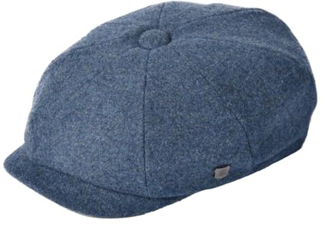 Failsworth Hats Alfie Melton Newsboy Cap (7 1/2, Jeans Blue)