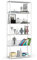 AKORD Industrielles Regal 80 cm | | Loft Bücherregal | Moderner Schrank | Bücher Regal | 6 Einlegeböden | Funktional Stabil | B80 x H192 x T32 cm | Gewicht 27,00 kg | Weiß/Weiß