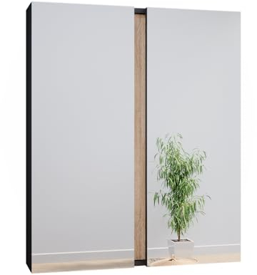 Vicco Badspiegelschrank Gloria, Anthrazit/Sonoma, 70.4 x 84 cm mit 2 Türen