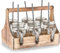Avilia Set Vassoio in Legno Elegante con 6 Borracce in Vetro per Pic-Nic e Piscina - Vassoio da Portata Legno e Borracce, Ideale per Aperitivo, 29x22.5x22.1cm