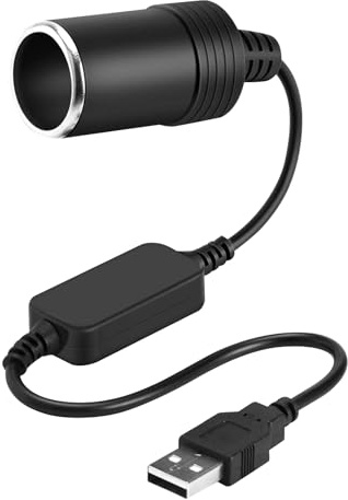 Anei Cavo convertitore da USB A maschio a presa accendisigari femmina 12 V adattatore accendisigari accendisigari USB auto sigaretta per GPS Dashcam cane elettronico ecc