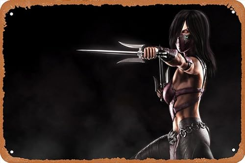 Mileena Mortal Kombat X Game, Wanddekoration, Kunstdruck, Poster, Vintage-Blech für Zimmer, Küchen, Schlafzimmer, Büros, Bars, Cafés, Clubs, Restaurants, Bauernhöfe, Kneipen, Wanddekoration,
