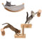 YULEYU Cat Wall Shelves, Modern Indoor Cat Tree, 4 Levels, Sturdy Wooden Wall Mounted Cat Climbing Shelves with Hammock, Perch, Stairs for Cats