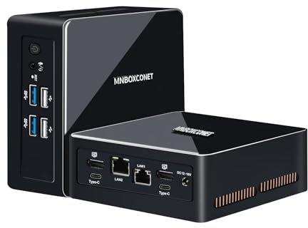 MNBOXCONET Mini PC Computer 13th Gen U300(up to 4.4GHz), Small Desktop Windows 11 Pro Office, DDR5 64GB RAM 2TB NVMe SSD,UHD Graphics, Dual i226V 2.5GbE LAN, WiFi6/BT5.2, USB3.2, Type-C