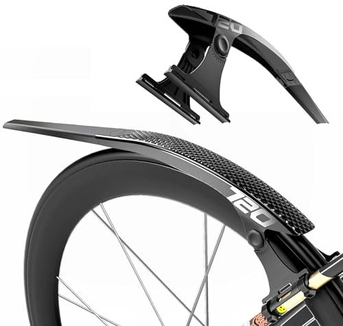 GEWAGE Fahrrad Schutzblech Set 28 Zoll, Leicht, Schnellspanner, Vorne und Hinten Verstellbar, für Gravelbike und Rennrad (2)