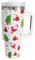 1200ml Weihnachtsbecher mit Henkel, Edelstahl Vakuumisolierter Becher, Weihnachtswichtel Kaffeetasse Reisebecher, Heiße und Kalte Getränke, für Weihnachtsfeier Geschenk Kinder Erwachsene (Weiß)