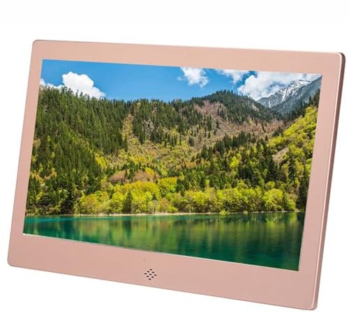 JTPMYFT Cadre Photo numérique électronique Haute définition de 10,1 Pouces, Lecteur Photo et vidéo Mural Multifonctionnel(Rose Gold)