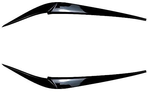 DEMULAX 2 Stück glänzend Schwarze Scheinwerfer-Augenbrauen, for BMW X4 X3 G01 G02 2018 2019 2020 2021 Auto-Scheinwerfer-Augenlider Deckel ABS-Zubehör Zierleiste für Fahrzeugscheinwerfer(Glossy Black)
