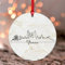 Österreich Wien Xmas Ornament Stadt Wolkenkratzer Gebäude Silhouetten Rund Weihnachtsbaum Ornament Andenken Staatskarte Umriss Acryl Weihnachtskugel für Innendekoration