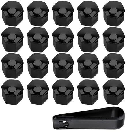 WBZHUSS 20 Stück Radschraubenkappen, für Audi A3 A4 S4 B9 A5 Auto Rad Hub Schraube Schutz Abdeckkappe Diebstahlschutz schraubenkappen Zubehör,19MM-A
