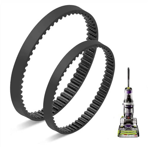 Szwaldaper Replacement Belt Set, for Bissell, for ProHeat 2X Revolution Pet Pro Carpet Cleaner, Fits Models 3586,3588,1986,1964,2007,2007P Series Vacuum Cleaners Flat Belt(2 pack)