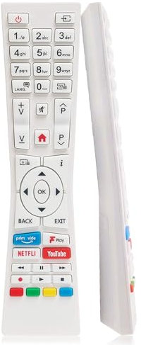 Replacement JVC TV Remote Control RM-C3339, Universal TV Remote for JVC Smart TVs LT-24C685 LT-32C695 LT-24C680LT-24C686 LT-32C690 with 4 Shortcut Buttons, No Setup Required