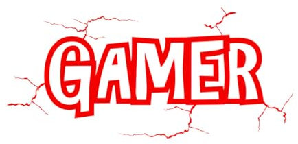 Gamer Wall Decals Gaming Room Wall Decor Kids Bedroom Wall Stickers House Wallpaper for Boys-S-26x57cm-Red