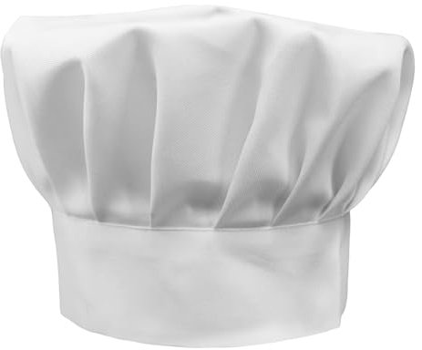 Blanco Gorro de Cocinero Unisex,Gorro de Chef,Transpirable y Cómodo, para Profesionales de la Cocina, Restaurantes, Escuelas de Gastronomía y Uso Doméstico