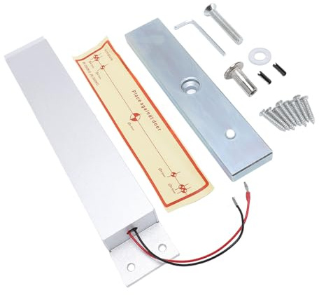 OEBUAFI 280 Kg Wasserdichtes Elektromagnetisches Aluminiumschloss für Türzugangskontrolle, Starkes Magnetschloss für den Außenbereich für Holz-/Metall-/Glas-/Brandschutztüren