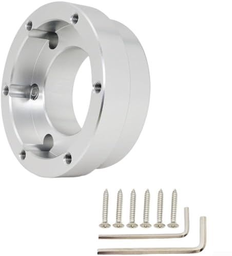 70 mm Rennrad-Adapter-Basis für Logitech Gaming-Lenkräder – Aluminium-Konstruktion, kompaktes 5,5 x 4 x 1,4 cm Design, 0,23 kg (Silber)