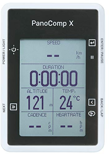 TOPEAK Fahrradcomputer PanoComp X ohne Sensoren Wireless, Schwarz Weiß, 1520018