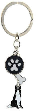 bbeart® Dog Keyring Keychain, Schlüsselanhänger aus kleinem Hundemetall mit Schlüsselbund Keyring Key Tags Car Keyring Pocket Charm Border Collie