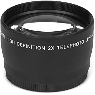 2.0X - 55mm HD Tele Vorsatzlinse Echtglas Marken Optik Vorsatz Linse Objektiv 2X