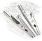 24 pezzi Clip a coccodrillo Clip a molla Cavo di prova 51 mm Clip a coccodrillo color argento Clip a coccodrillo nichelate, utilizzate in laboratorio per i test elettrici e i morsetti per cavi