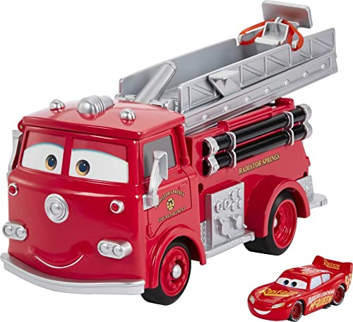 Disney Pixar Cars Color Changers coffret véhicule Red cascade et éclaboussures, camion de pompiers rouge et voiture incluse, jouet pour enfant, GPH80