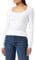 Vero Moda Women's Vmmaxi My Soft Short U-neck Ga Long Sleeve Top, White (Bright White Bright White), M UK