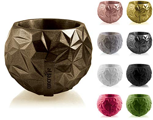CONCRETTE Pot de Fleurs en Ciment, Cache-Pot en béton, géométrique, Ø 7,6 cm/Ø 24 cm, 17 Couleurs