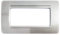 Placche Compatibile Con Bticino Matix, Placche Da 6 Moduli/Posti, Colore Cromo Lucido
