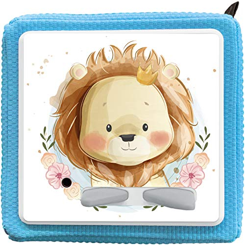 K002 Schutzcover Schutzfolie für Toniebox Selbstklebende passgenaue Folie Motive Zubehör für Kinder Spielzeug Aufkleber Sticker (Nr. 4 Prinz Löwe, ohne Wunschname)