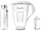 PearlCo - Glas-Wasserfilter (weiß) mit 1 Universal classic Filterkartusche + 1 Trinkflasche aus Glas