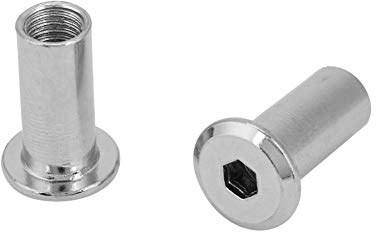 Tuercas Hexagonales para Muebles, Tuercas Planas, Tuercas Hexagonales, Tuercas Hexagonales para Muebles de Níquel Chapado en Hierro, Cabeza Redonda para Conectar Muebles, Sofás y (M8 * 22 (50 piezas))