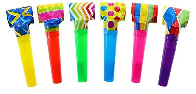 Trombette Lingue donne Fischietto Divertente Extra Lungo Noisemakers per Halloween, Festa di Compleanno, Festa di Capodanno, Banchetto - 12 pz