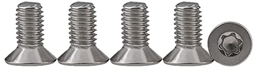25 Stück M5 x 12 Senkkopfschrauben Torx Edelstahl 304 Maschinenschrauben Senkkopf Schrauben Senkkopfschrauben mit Nase Standard Quincunx Vollgewindeschrauben für Maschinenausrüstung und Wohnmöbel